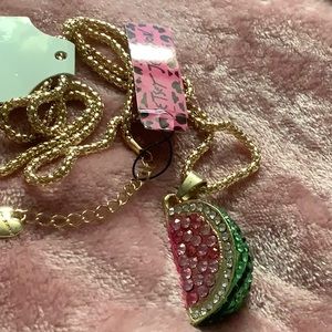 Rhinestone Watermelon Necklace